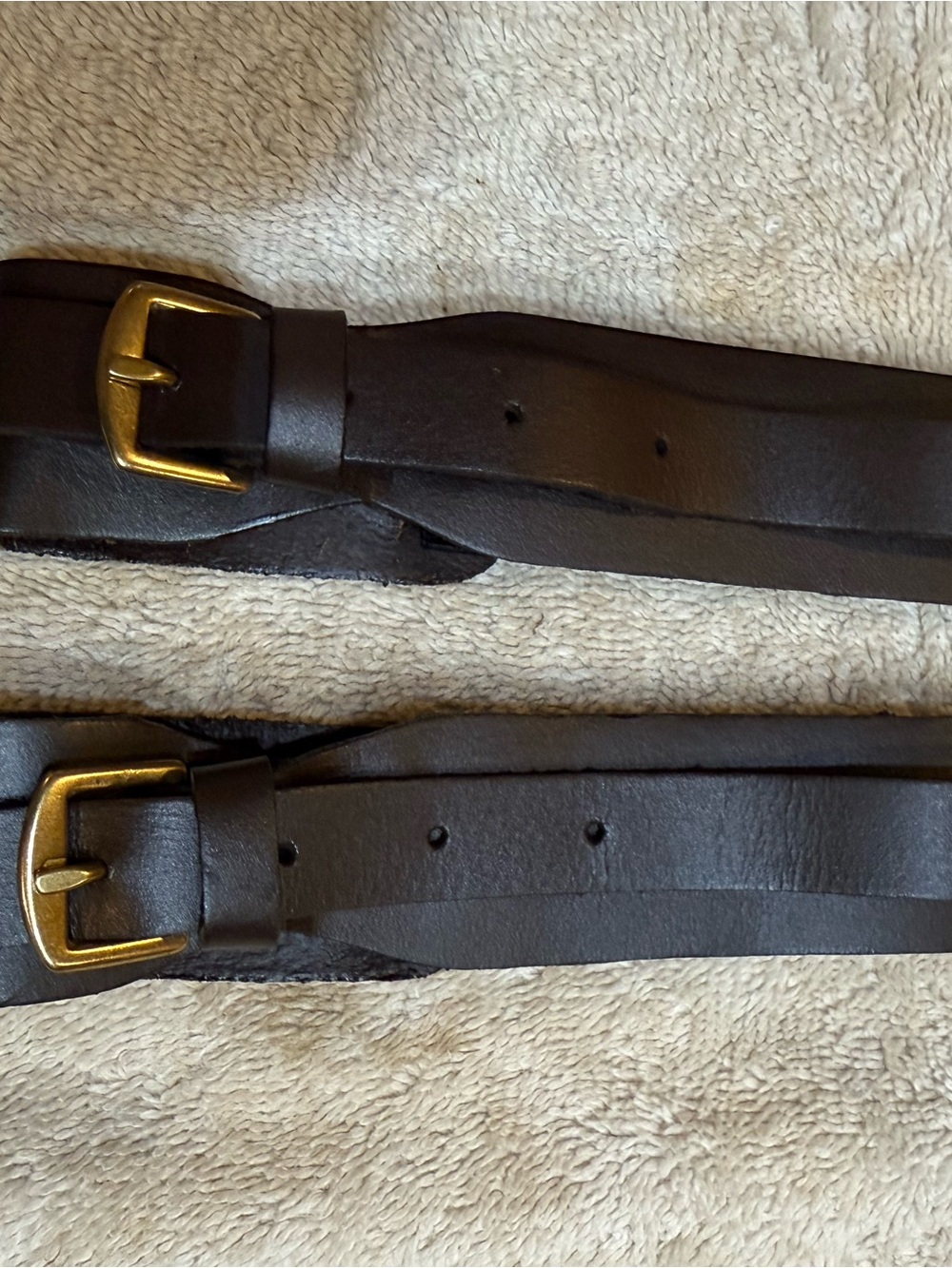 Equestrian leg JOD straps Brown Leather Straps w/ Brass Buckles NEW Youth L